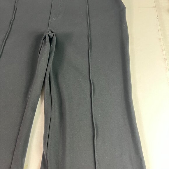 Spanx Super Smooth Pants Women's 34x26* Ponte Flare Crop Front Seam Black Tag 1X - Picture 3 of 16